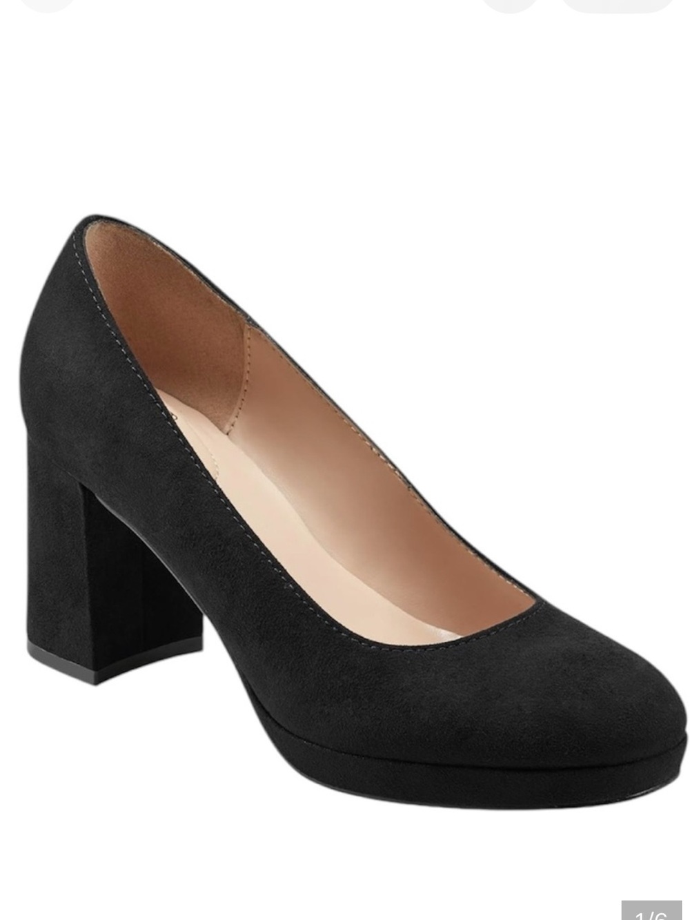 Bandolino Black Suede Round Toe Pumps